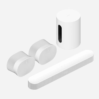 Sonos Beam + Sub Mini + 2 x Sonos ERA 300 (White)